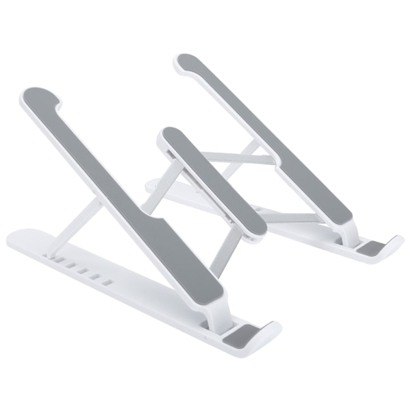 Bærbar computer stand multiposition foldbar beslag 11-17 tommer bærbar køling støtte base løft stigerør (hvid)