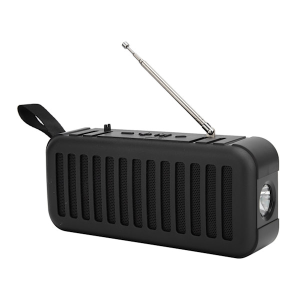D6‑2 Trådløs Bluetooth Højttaler Mini Bærbar Solcelledrevet Subwoofer Support FMBlack