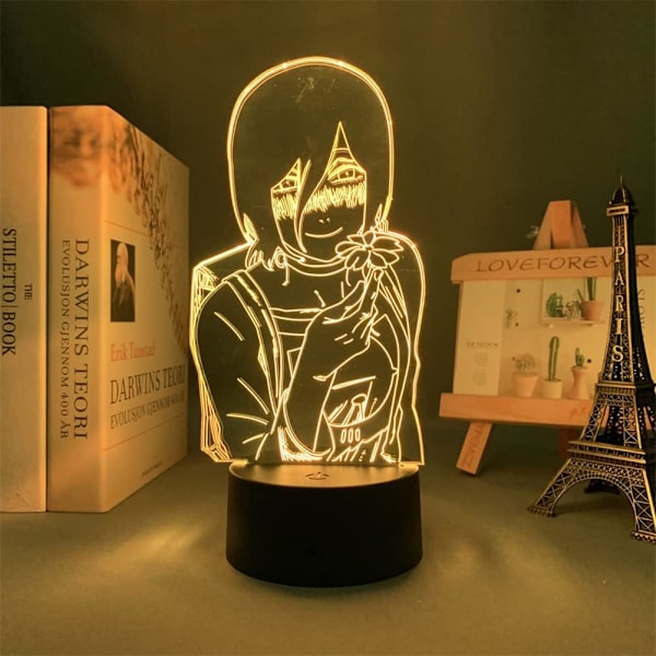 Anime 3D Lys Kædesavmand Manga Figur Led Illusion Natlys til Soveværelses Dekoration Børns Fødselsdag Julegaver RGB 16 Farver med Fjernbetjening