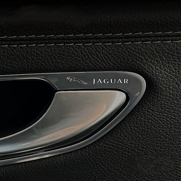 Bil metall klistremerker kreative bil klistremerker dekorative klistremerker personlighet tilfeldige klistremerker-Jaguar-Sølv/6 stykker