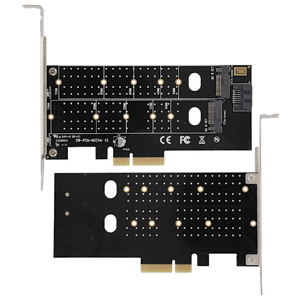 NGFF M.2 til PCI-E 4X 3.0 Adapterkort Riserkort Højhastighedsudvidelse B-Key   M-Key M.2 SSD-stik 6.0Gb/s