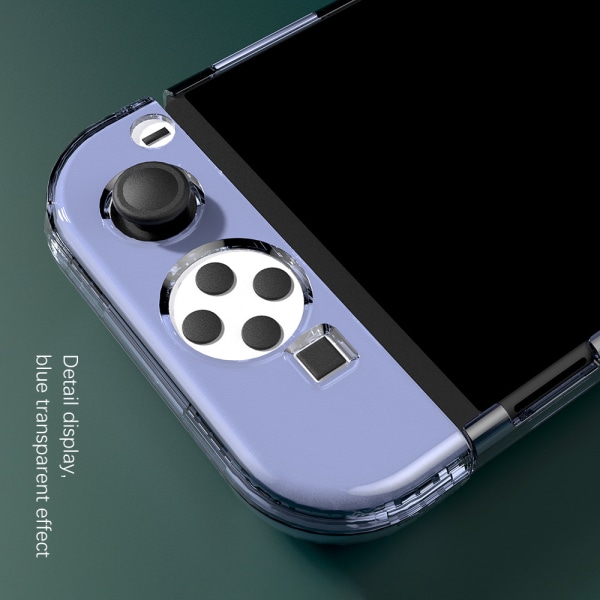 Beskyttelsesveske for Nintendo Switch OLED modell 2021, dokkingbart deksel med flip-skall for Switch OLED, Crystal Case-tilbehør
