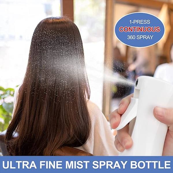 Hårsprayflaska, fin dimspray frisörsalong sprayflaska för lockigt hårstyling, växter, husdjur, hemstädning 7,05oz/200ml, röd