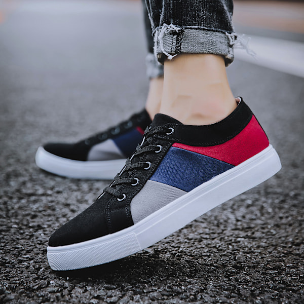 Sommer Nye Herresko Store Størrelse Herresko Fashionable Sneakers Herresko Casual Sko Black 44