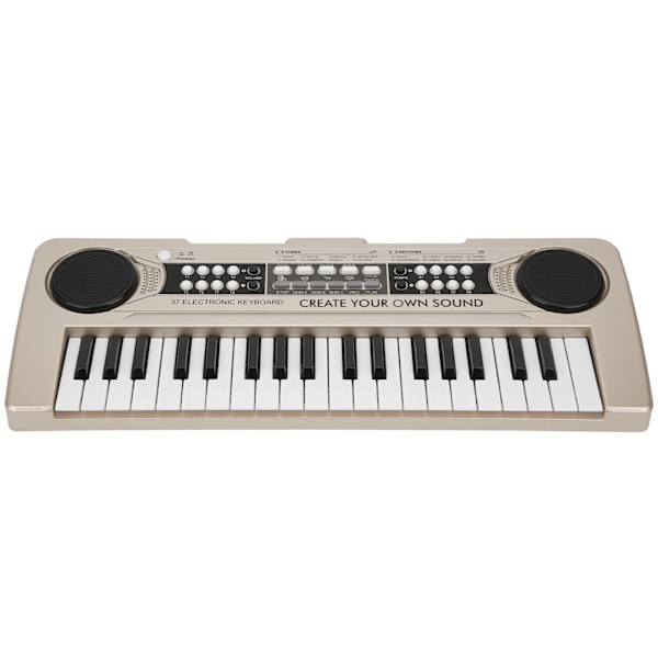Elektronisk keyboard 37 tangenter klaver legetøj musikinstrument med mikrofon Brown