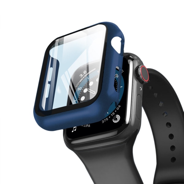 For Apple Watch Series 6/5/4/SE/SE 2 44 mm All-around skjermbeskytterveske, herdet glass skjermbeskytterveske Ultratynn