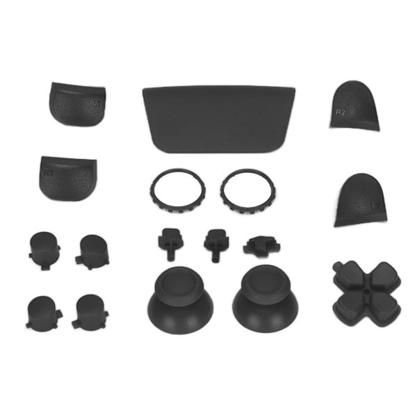 Ersättningsknappar L2 R2 Full Buttons Set Ersättningsknapp Reparationssats för PS5 ControllerSvart