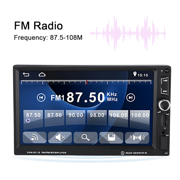 7 tuuman auton videonauhuri Bluetooth kosketusnäyttö MP5-radio HD-soitin