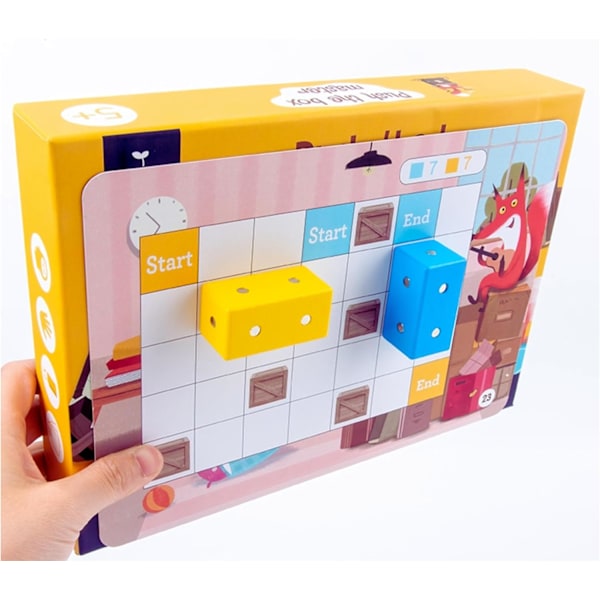 Utfordrende Puslespill Spill Push The Box Hjernepuslespill 40 Utfordringer Bursdagsgaver for Barn Barn 3+ IQ Spill Intelligens Utdannende Spill Leke