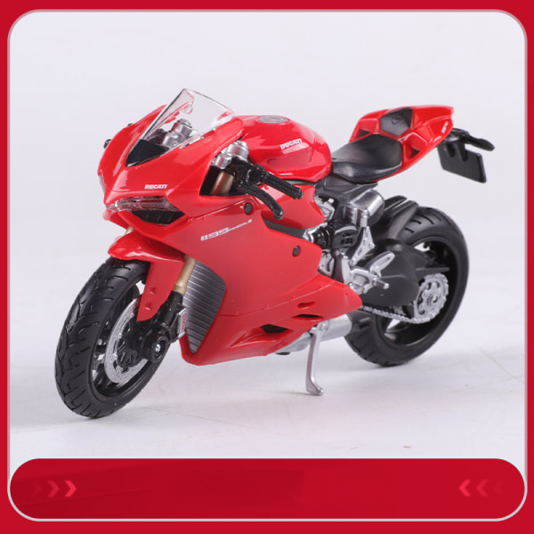 Ducati 1199 1:18 Motorcykelmodell Toy Motorcykel med bas