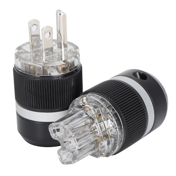 Monosaudio Strømstik Ren Kobber Rhodium-belagt AC HighFidelity Strømstik (M101R/F101R (Han/Hun) )