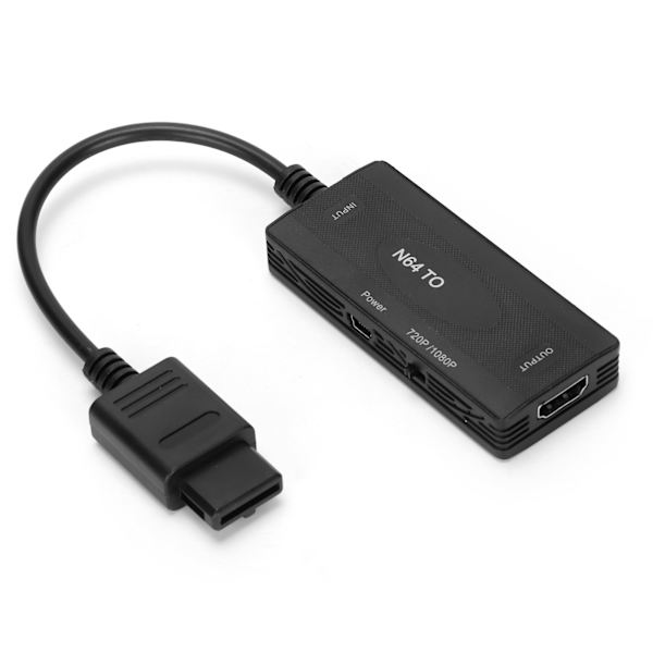 HighDefinition Konverter Video Audio til HighDefinition Multimedia Interface Adapter til Retro Spilkonsol (Sort)