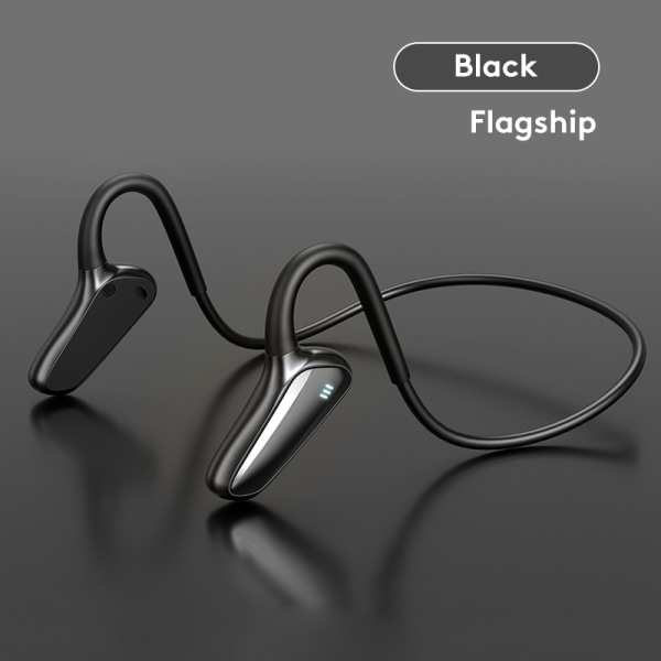 Premium Bone Conduction Open-Ear Bluetooth Sport Hörlurar - Svettåliga Trådlösa Hörlurar för Träning och Löpning med Djup Bas - Inbyggd