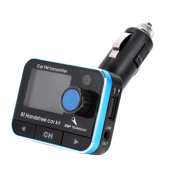 Bil trådlös Bluetooth FM-sändare Handsfree MP3 TF AUX USB-musikspelare Kit