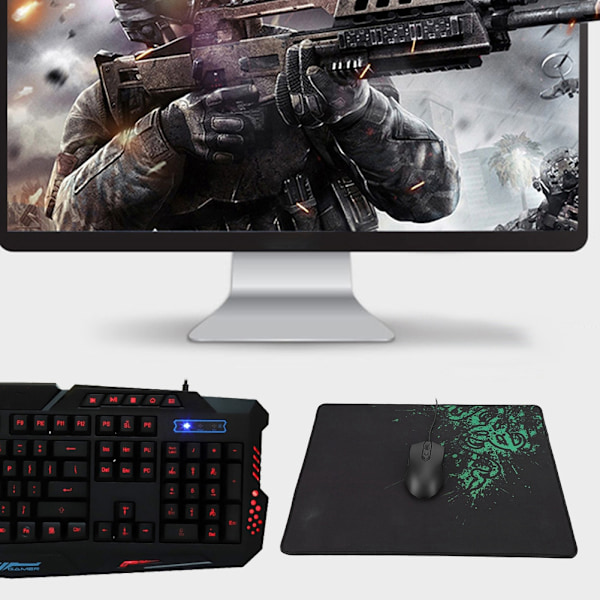 Gaming låst musematte ABS skrivebord musematte datamaskin sklisikker musematte 35*44cm