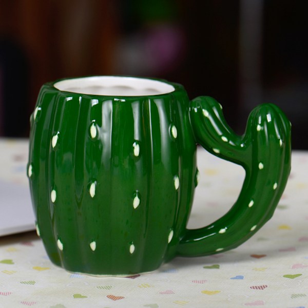 Kaktusmugg, Tekopp, Kaktus kaffekopp, Keramisk mugg, Kaffe- och tetillbehör, Söt suckulentmugg set om 1