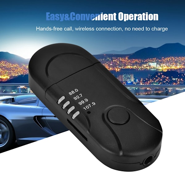 3,5 mm lydoutput bilmontering musikafspiller USB trådløs lydadapter Bluetooth-modtager