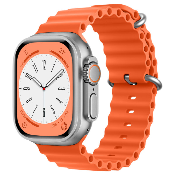 Apple Ocean Watch Band til applewatch8/7/se/ultra sports tofarvet silikone iwatch-rem (42/44/45/49 mm)