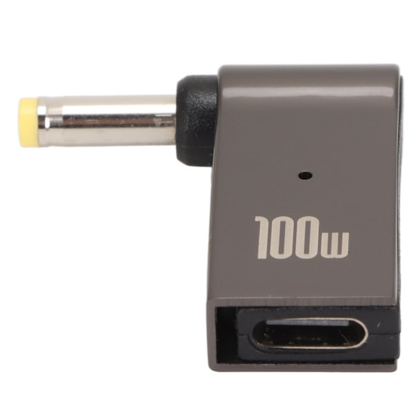 Typ C-hona till DC-adapter PD Snabbladdningschip Aluminiumlegering Material Vinkeldesign 100W Notebook Strömkabel 5x1mm