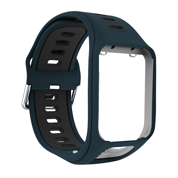 For Golfer2 Adventunrer Silikoni Kaksiväri Rannekoru Hihna TomTom Spark Runner 2/3 (Vihreä mustalla)