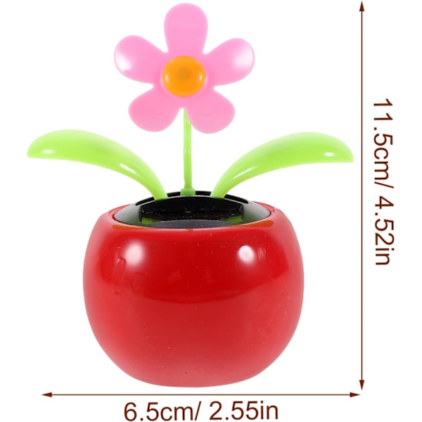 Solcells-dansande blomma solcellsleksaker solcellsblomma kontorsdekor bilinstrumentpanelprydnad autoinstrumentpaneldekoration