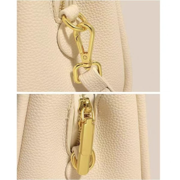 Äkta Läder Väska Hinkväska Lätt Lyxig Casual Grönsakskorg Handväska Hundra Axelremsväska Crossbody Väska