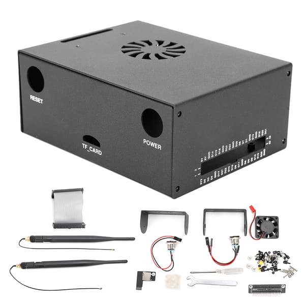 Metal kasseboks kamera beslag køler antenne til Jetson Developer Kit A02& B01(Case Cooling Fan Antenne )