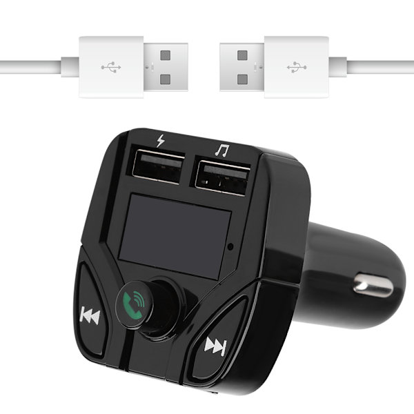 For Carc4 Auton FM-radiolähetin Musta Auton HD Bluetooth-soitin USB2.0-liitännällä