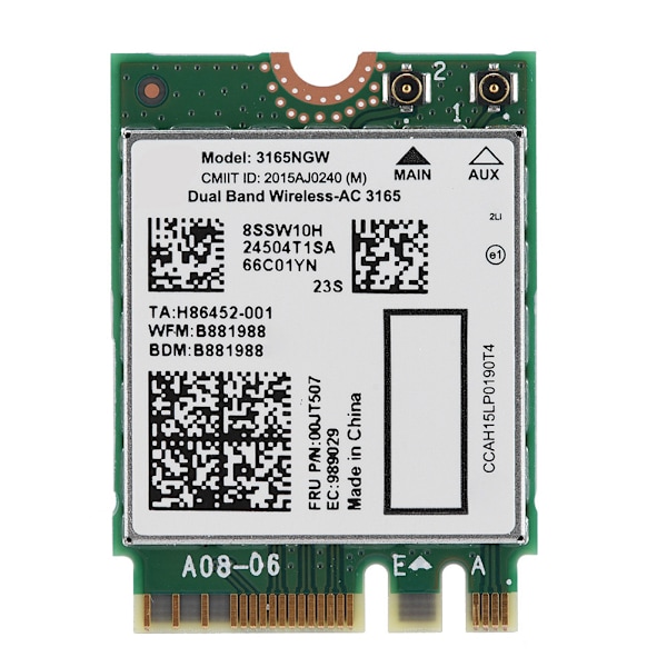 Til Lenovo Intel3165 Dual Band Wireless AC 3165NGW NGFf M2 433m   Bluetooth4.2 802.11AC-kort