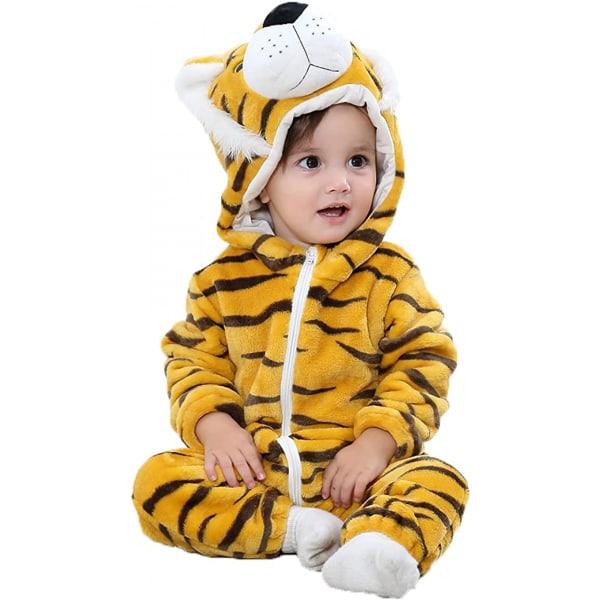 Cute baby girls and boys, animals, Christmas costumes, Halloween costumes, newborn children's winter one-piece pajamas, role play (100 ）