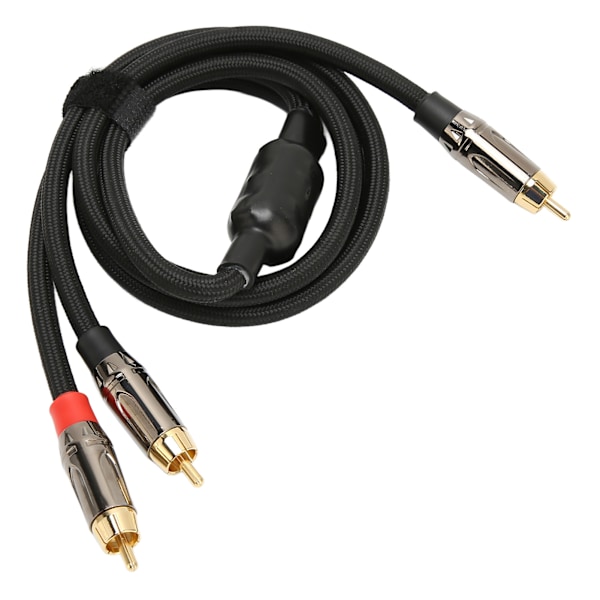 RCA 1-2 Y-kaapeli 24K kullatut liittimet häviötön RCA-uros - 2x RCA-uros stereoääni Y-sovitin subwoofer-kaapeli