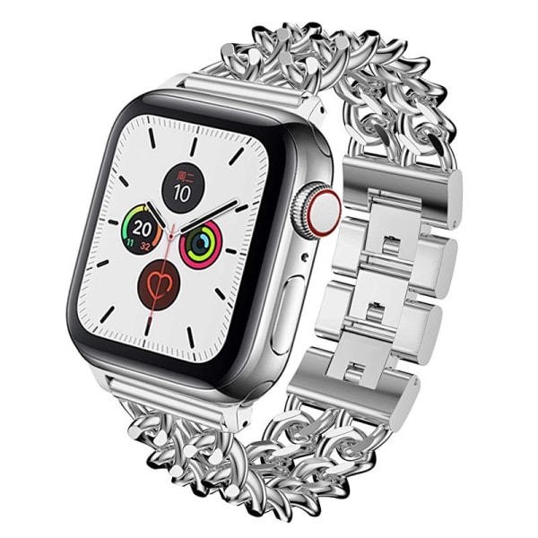 Kompatibelt Apple Watch band 42/44/45 mm, rostfritt stål Cowboy-kedjor, metallbyte iWatch-serien 8 7 6 5 4 3 2 1