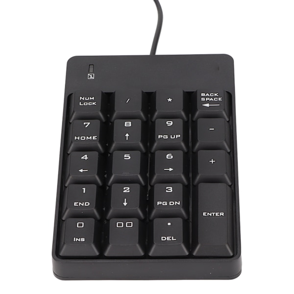 Nummerblok kablet 19 taster USB-interface drevfri bærbar sort bærbar numerisk tastatur til kontorbank supermarked