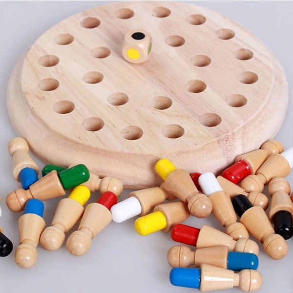 Trespill for hukommelse, Trespill for hukommelse med pinner, Trespill for hukommelse, Utdannende brettspill for flere spillere, Familiespill
