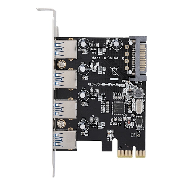 4 Port PCI-E til USB3.0 HUB PCI Udvidelseskort Adapter 5 Gbps Hastighed Udvidelseskort