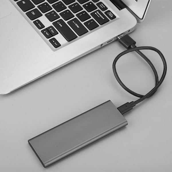 6017-RTK USB 3.1 Type C - NGFF M.2 B Key 10G nopea SSD-sovitinkotelo (avaruusharmaa)