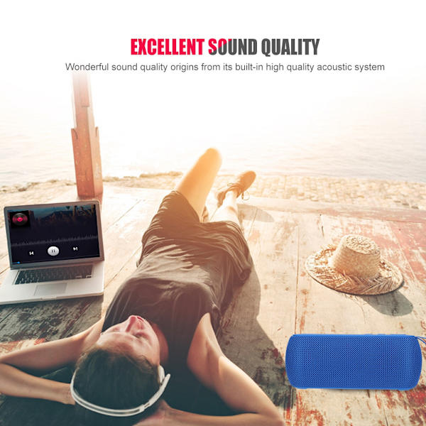 Trådlös Bluetooth-högtalare utomhus bärbar subwoofer stöd handsfree-samtal TF-kort FM-radio