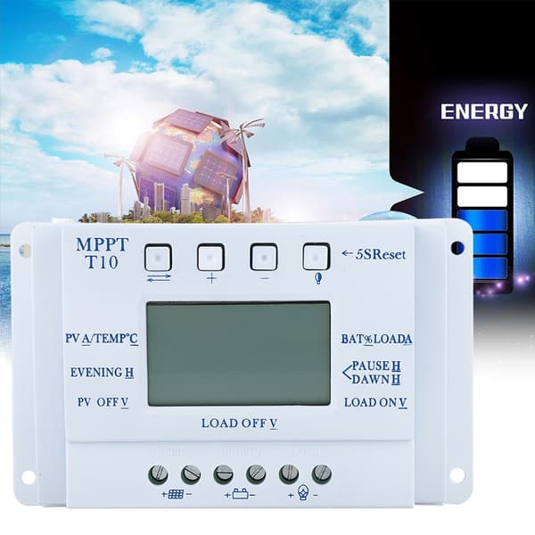 12V intelligent solcellsladdningsregulator MPPT solcellsladdningsregulator med LCD-display (20A)
