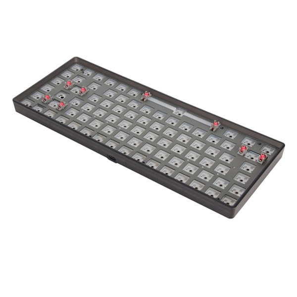 Mekanisk tangentbordssats Vit 84 tangenter 2.4G BT Trådbunden 75% Layout Hot Swap Anpassat spelande tangentbord för DIY-byte