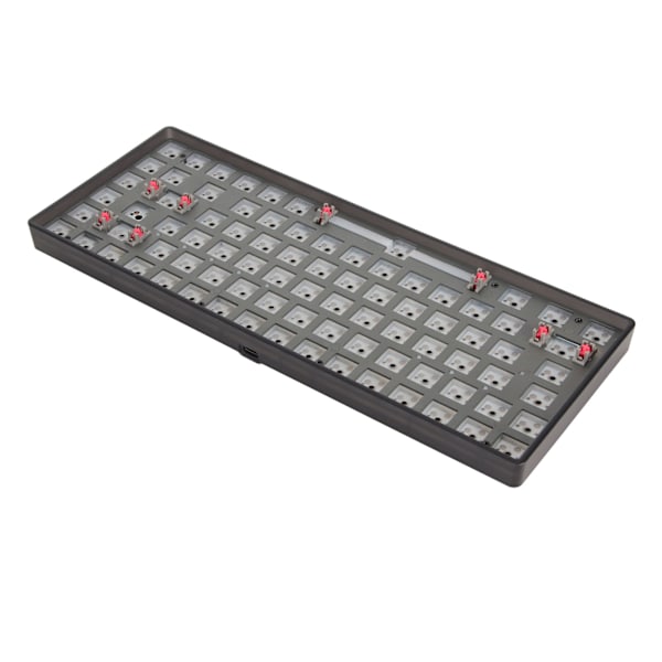 Mekanisk tastatursett hvitt 84 taster 2.4G BT kablet 75% layout Hot Swap tilpasset spilltastatur for DIY-erstatning