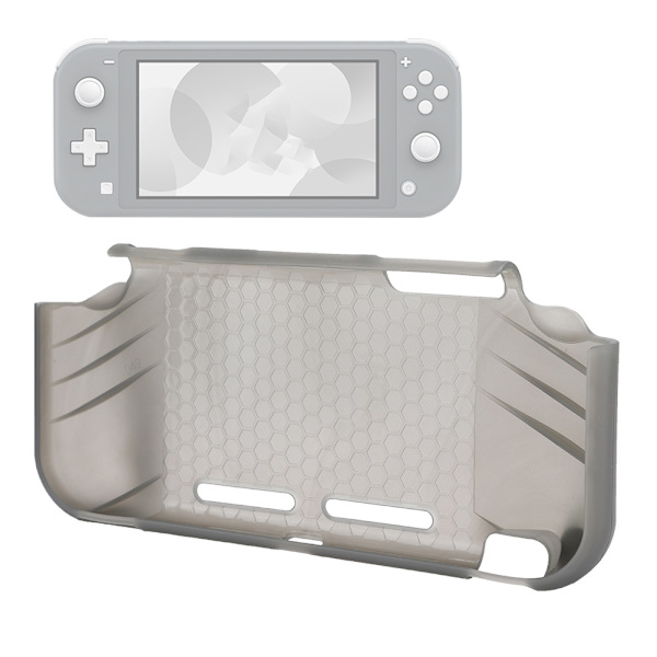 TPU-skyddande fodral med joystick-knapplock för Switch Lite-spelkonsol - Grå