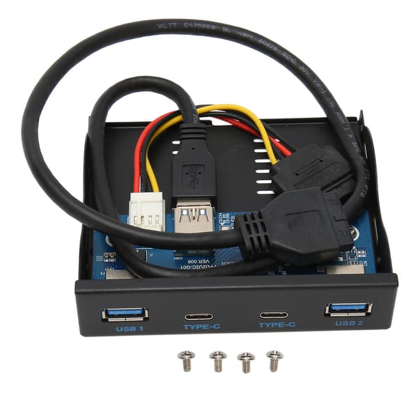 USB 3.2 Front Panel Hub 6 Ports 5 Gbps Høyhastighets Plug and Play Stabil Front Floppy Drive Panel for Desktop Chassis