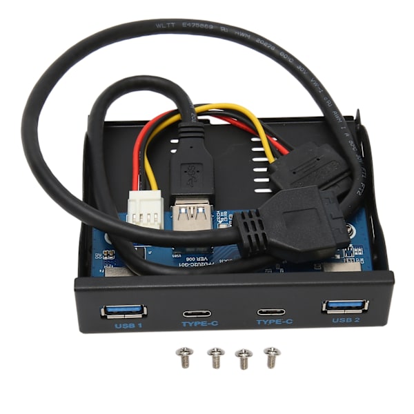 USB 3.2 Frontpanelhubb 6 portar 5 Gbps höghastighets Plug and Play Stabil Front Floppy Drive Panel för stationär chassi