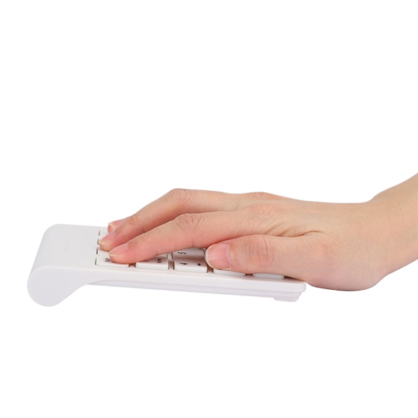 MAIKOU USB2.0 Trådlöst tangentbord 2,4 GHz-2,483 GHz Mini 18 tangenter Vit numeriskt tangentbord för surfplattor Bärbara datorer