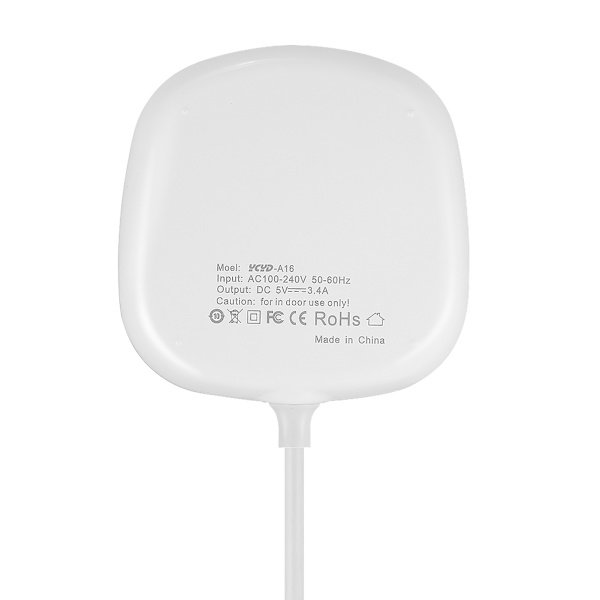 Kompakt AC100-240V 4-portars USB-snabbladdare Adapter Fickstorlek Resor Hemmakontor