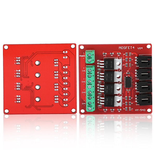 4-kanals MOSFET/IRF540 knapp elektronisk omkopplingsmodul för motordrifter