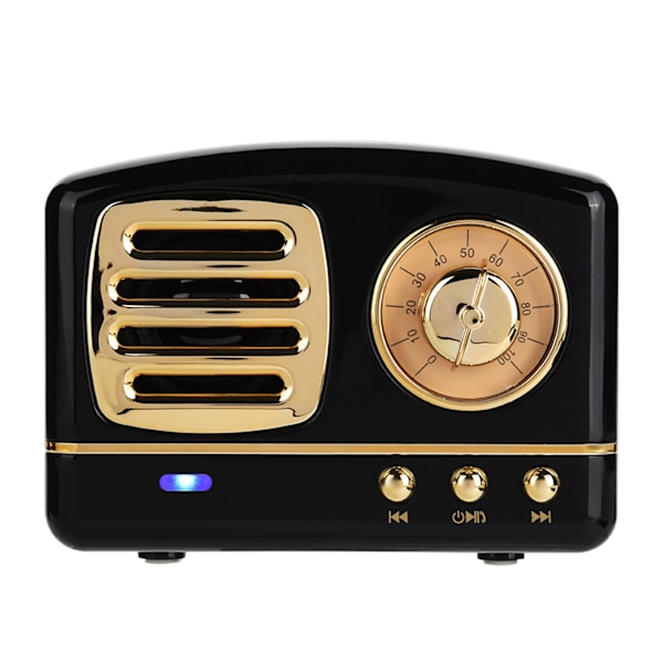 Mini Bluetooth Langaton Retro Kaiutin Kannettava Subwoofer Musiikkisoitin (musta)