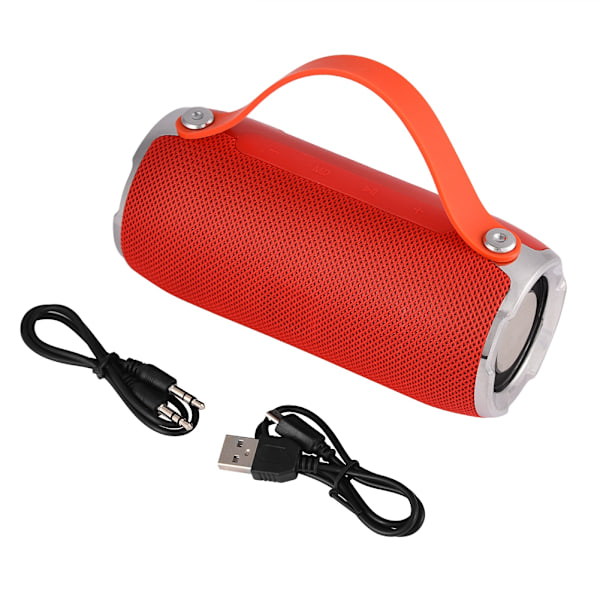 Portable Hand-held Wireless Stereo Bluetooth Hand-free Speaker Support TF/USB/ AUX/FM Red