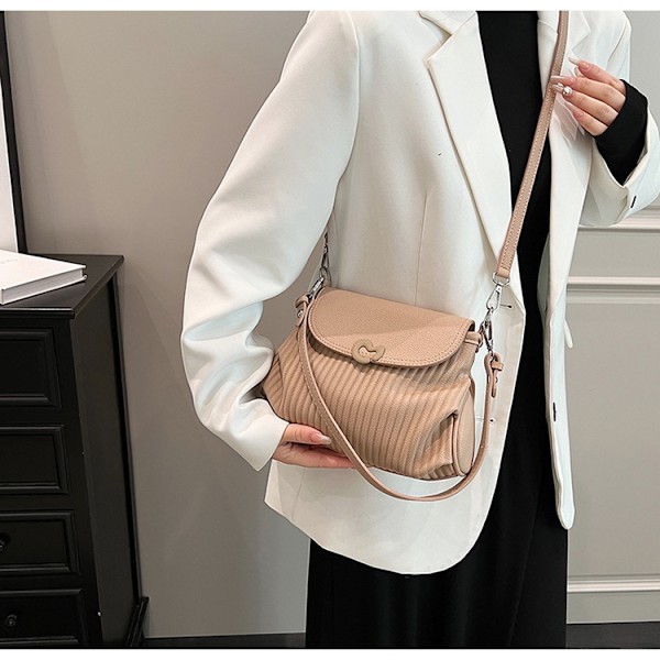 Nisjedesign seniorfølelse av den populære plisserte lille firkantvesken enkel frisk skulderveske i hundre Crossbody-veske