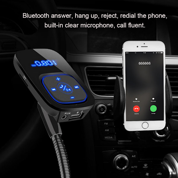 Bil Bluetooth FM-sender Bil Dobbelt USB-sender MP3 CVC Bluetooth3.0 Stereo